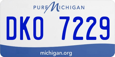 MI license plate DKO7229