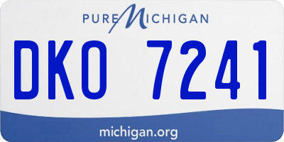 MI license plate DKO7241