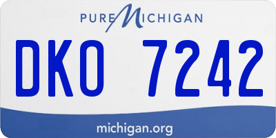 MI license plate DKO7242