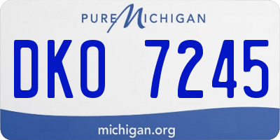 MI license plate DKO7245