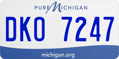 MI license plate DKO7247