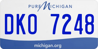 MI license plate DKO7248