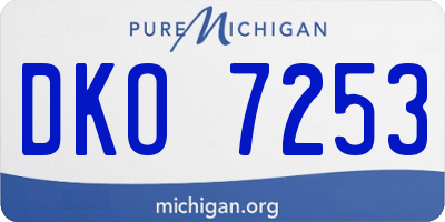 MI license plate DKO7253
