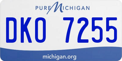 MI license plate DKO7255