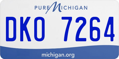 MI license plate DKO7264