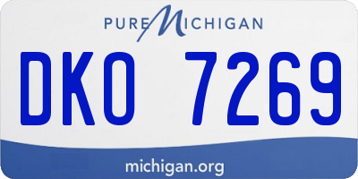 MI license plate DKO7269