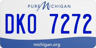 MI license plate DKO7272