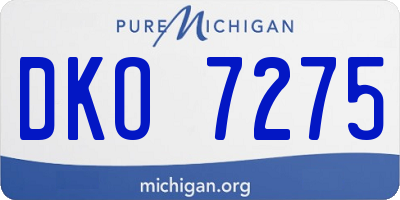 MI license plate DKO7275