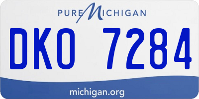 MI license plate DKO7284