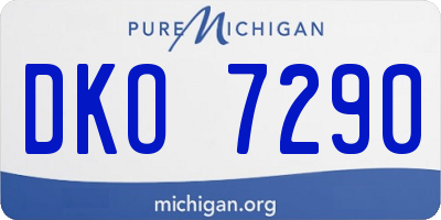 MI license plate DKO7290
