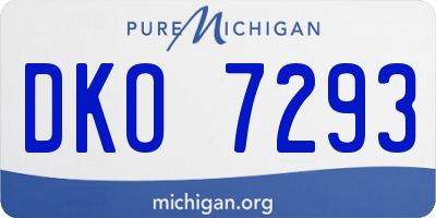 MI license plate DKO7293