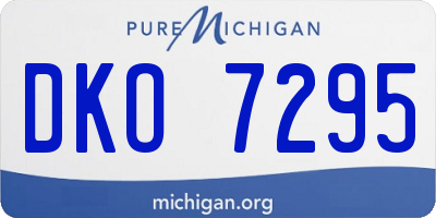 MI license plate DKO7295