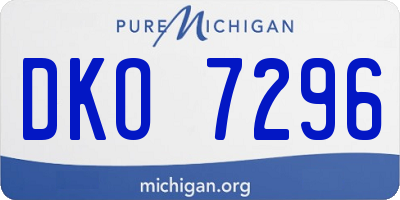 MI license plate DKO7296