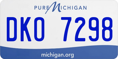 MI license plate DKO7298