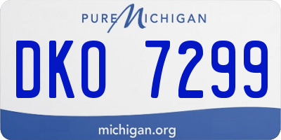MI license plate DKO7299