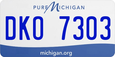MI license plate DKO7303
