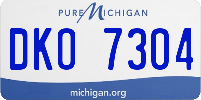 MI license plate DKO7304