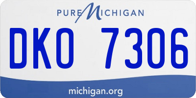 MI license plate DKO7306
