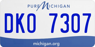 MI license plate DKO7307