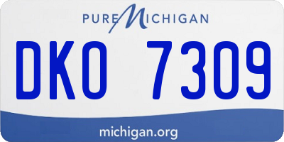 MI license plate DKO7309