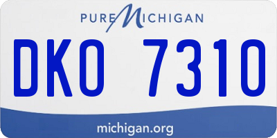 MI license plate DKO7310