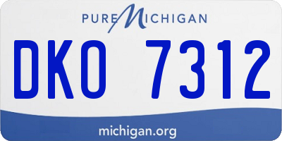 MI license plate DKO7312