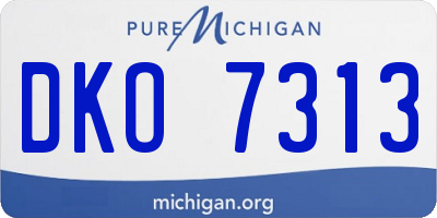 MI license plate DKO7313