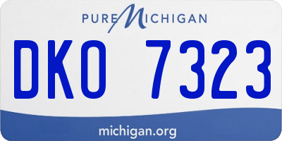 MI license plate DKO7323