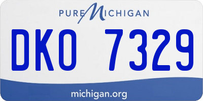 MI license plate DKO7329