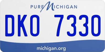 MI license plate DKO7330