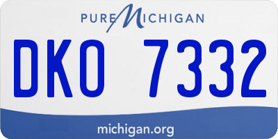 MI license plate DKO7332