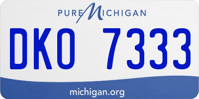 MI license plate DKO7333