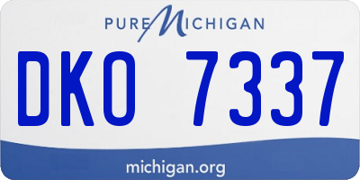 MI license plate DKO7337