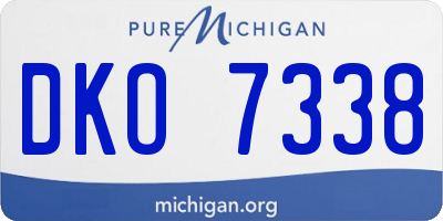 MI license plate DKO7338