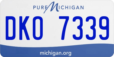 MI license plate DKO7339