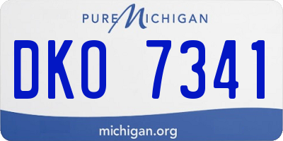 MI license plate DKO7341