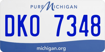 MI license plate DKO7348