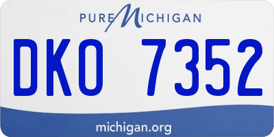 MI license plate DKO7352