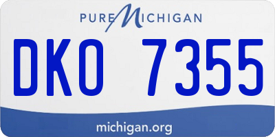 MI license plate DKO7355