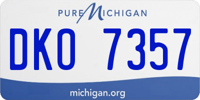 MI license plate DKO7357