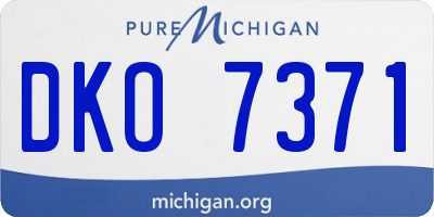 MI license plate DKO7371