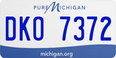MI license plate DKO7372