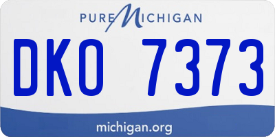 MI license plate DKO7373