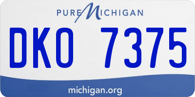 MI license plate DKO7375
