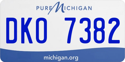 MI license plate DKO7382