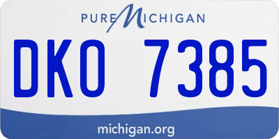 MI license plate DKO7385