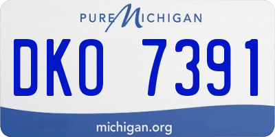 MI license plate DKO7391