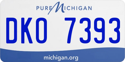 MI license plate DKO7393
