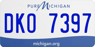 MI license plate DKO7397