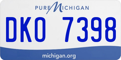 MI license plate DKO7398